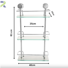 Porta Shampoo Triplo Reto Incolor Prateleira Para Banheiro Pa