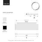 Porta Shampoo Troia Fenda Suporte Quadrado Cromado Grego Metal