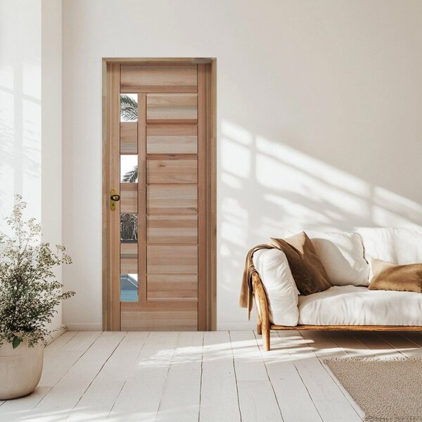 Porta Singular Eucalipto Batente 11 Fechadura Externa 82cm X