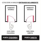 Porta Social Alumínio Branco 2.10 X 0.70 Linha 25 Lado:esquer