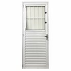 Porta Social Alumínio Branco 2.10 X 0.80 Linha 25 Lado:direita