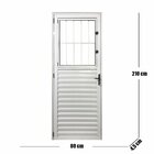 Porta Social Alumínio Branco 2.10 X 0.80 Linha 25 Lado:esquer