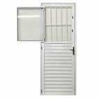 Porta Social Alumínio Branco 2.10 X 0.90 Linha 25 Lado:direita