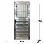 Porta Social Alumínio Brilhante 2.10 X 0.70 Linha 25 Lado:esq