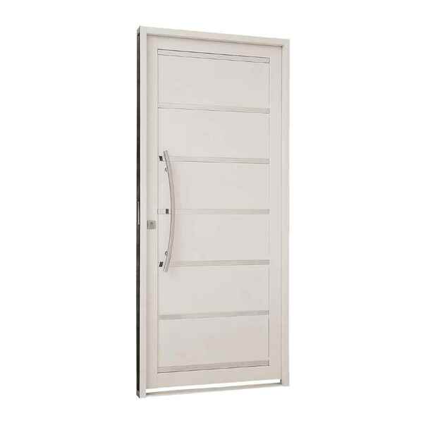 Porta Social De Giro Com Lambris E Frisos Em Aço 217 X 88 X 8