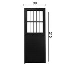 Porta Social Lambril Alumínio 2,10 X 90 Preto Abertura Direit