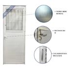 Porta Social Lambril Alumínio Branco Linha Veneza Medidas:210