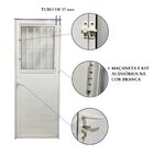 Porta Social Lambril Alumínio Branco Linha Veneza Medidas:210