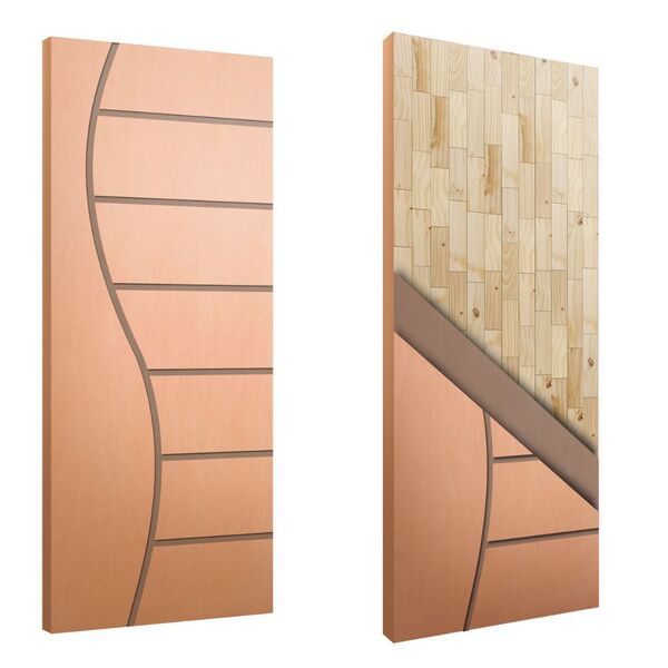 Porta Sólida Friso 10 Hdf Eucalipto - 2 10m X 0 82m