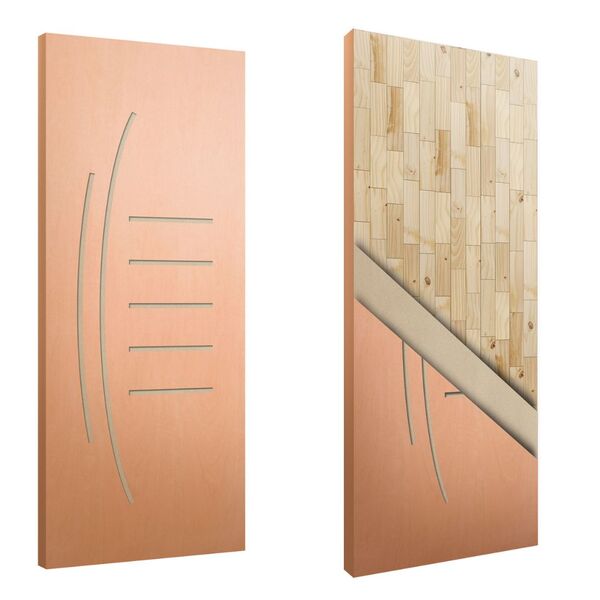 Porta Sólida Friso 12 Hdf Pinus - 2 10m X 0 82m