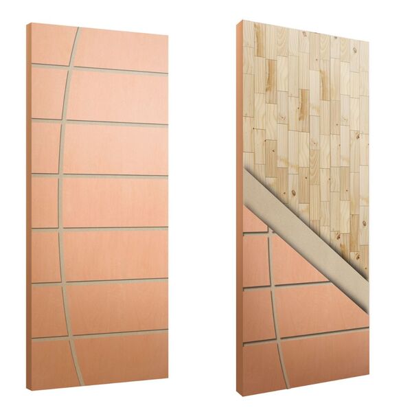 Porta Sólida Friso 14 Hdf Pinus - 2 10m X 0 82m