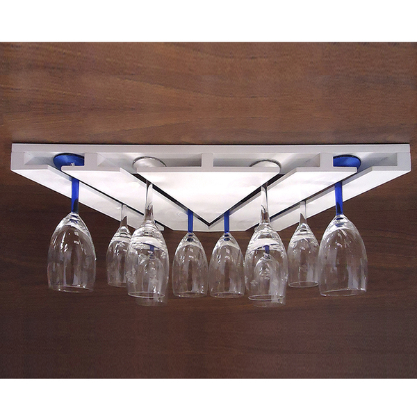 Porta Taças 30° Suporte Decorativo Para Adegas Bar Branco Laca