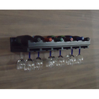 Porta Taças E Prateleira Adega New Vinhos E Garrafas Preto La