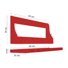 Porta Taças E Prateleira Adega Vinhos Garrafas Bares Vermelho