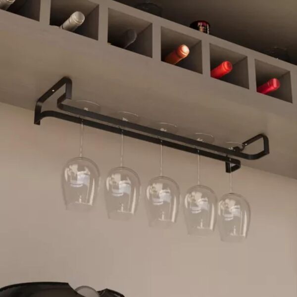 Porta Taças Suspenso Para Armário Prateleira Design Moderno I