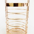 Porta Talher Escorredor De Metal Rose Gold