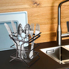 Porta Talheres C/Divisorias Piatina onix 13x13x15,8 Arthi