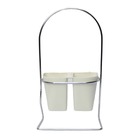 Porta-talheres Divisor Branco 2 Compartimentos E Suporte