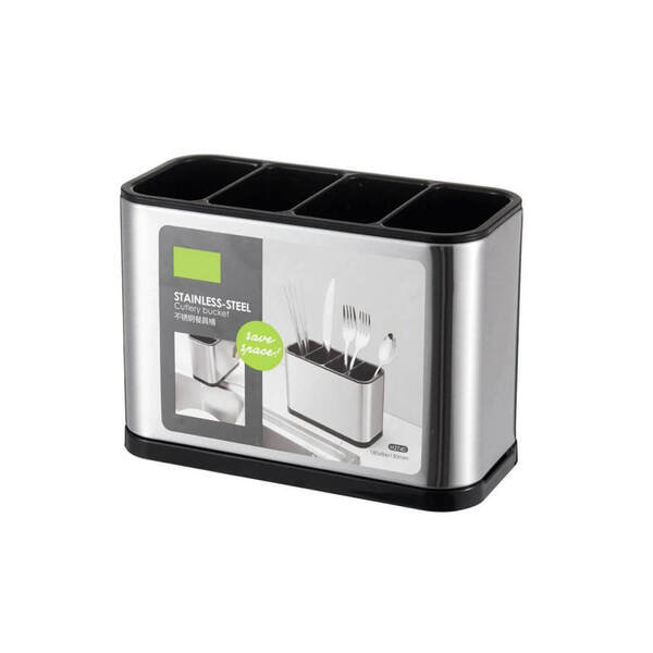 Porta Talheres Escorredor Organizador De Utensílios Aço Inox