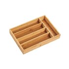 Porta Talheres Organizador De Bambu Com 5 Divisórias Bambu