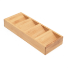 Porta Talheres Organizador De Bambu Retangular Oikos