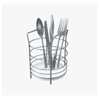 Porta Talheres Redondo Com Fundo Em Plástico Em Aço - Stolf