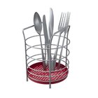 Porta Talheres Redondo Com Fundo Em Plástico Em Aço - Stolf