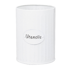 Porta Talheres Redondo Metal Branco Lisse YOI