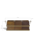 Porta Talheres Rustico - Dourado