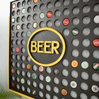 Porta Tampinhas Em Mdf Preto E Amarelo Beer - 50x50cm