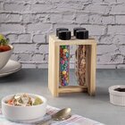 Porta Tempero 4 Tubos Madeira Pinus - Stolf