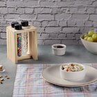 Porta Tempero 4 Tubos Madeira Pinus - Stolf