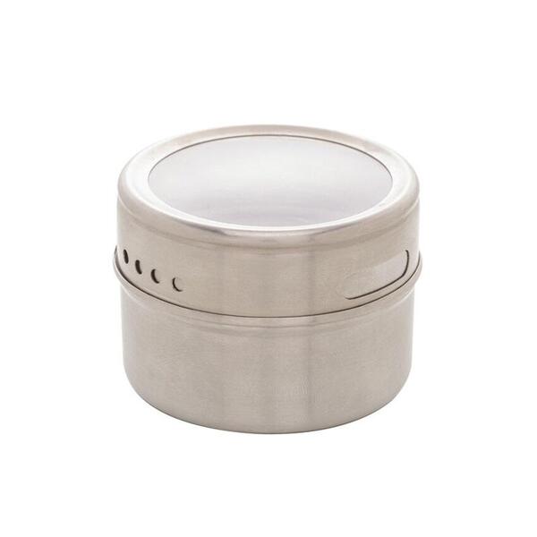 Porta Tempero Aço Inox Com Tampa Acrílico Imantado - 1963