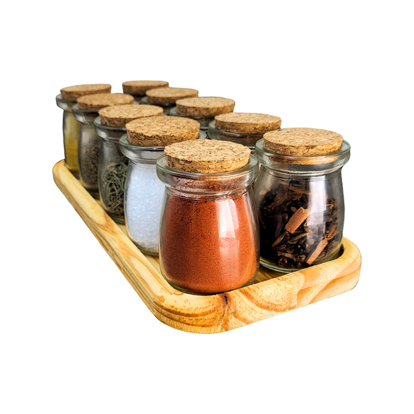 Porta Tempero - Ágora Acompanha 10 Potes Leiteira 110ml Com R