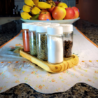 Porta Tempero - ÁGORA com 8 Potes de vidro 100Ml e Tampas Dos