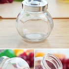 Porta Tempero Baleiro De Vidro Jogo 3 Peças De 180 Ml - Prata