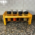 Porta Tempero - BASTEI com 8 Potes vidro 100Ml, Tampas Dosado