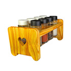 Porta Tempero - BASTEI com 8 Potes vidro 100Ml, Tampas Dosado