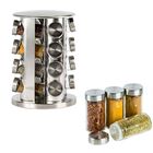 Porta Tempero Condimento 16 Potes Inox Vidro Giratorio Cozinh