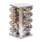 Porta Tempero Condimento Inox Quadrado Giratório 16 Potes