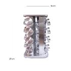 Porta Tempero Condimento Inox Quadrado Giratório 16 Potes