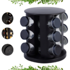 Porta Tempero/condimentos Vidro Bancada Com Suporte Giratório