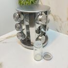 Porta Tempero/condimentos Vidro Bancada Com Suporte Giratório