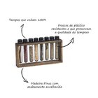 Porta Tempero De Madeira Pinus Horizontal Com 8 Tubos - Stolf