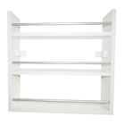 Porta Tempero De Parede Em Mdf 3 Compartimentos Branco Com Ba