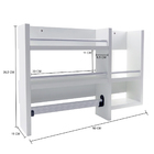 Porta Tempero De Parede Em Mdf Branco 4 Repartições E 1 Barra