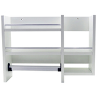 Porta Tempero De Parede Em Mdf Branco 4 Repartições E 1 Barra