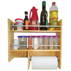 Porta Tempero De Parede Em Pinus Com Gancho E Suporte De Pape