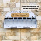 Porta Tempero E Condimentos Em Mdf Branca