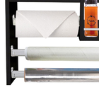 Porta Tempero Em Mdf Preto Com 3 Suportes Para Papel Alumínio